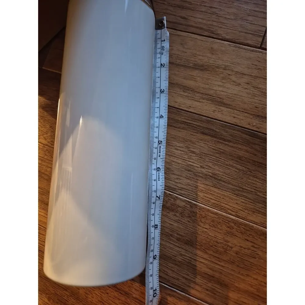 5 Pack White Skinny Tumbler with Lid Straw 20oz Style Blank Insulated Cup